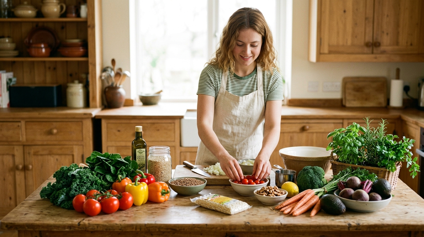 Čerstvá zelenina a zdravé ingredience připravené na vaření